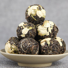 HelloYoung Ancient Tree Flower Pu-erh Tuocha  Yunnan Jasmine Pu'er Dragon Ball Raw Tea 500g