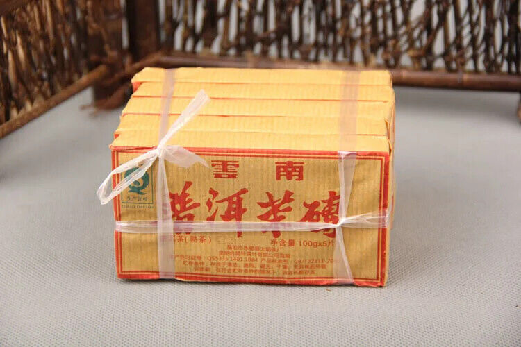 Natural Puer Tea Brick 250/brick Fermented Yunnan Menghai 7581 Cooked Tea Brick