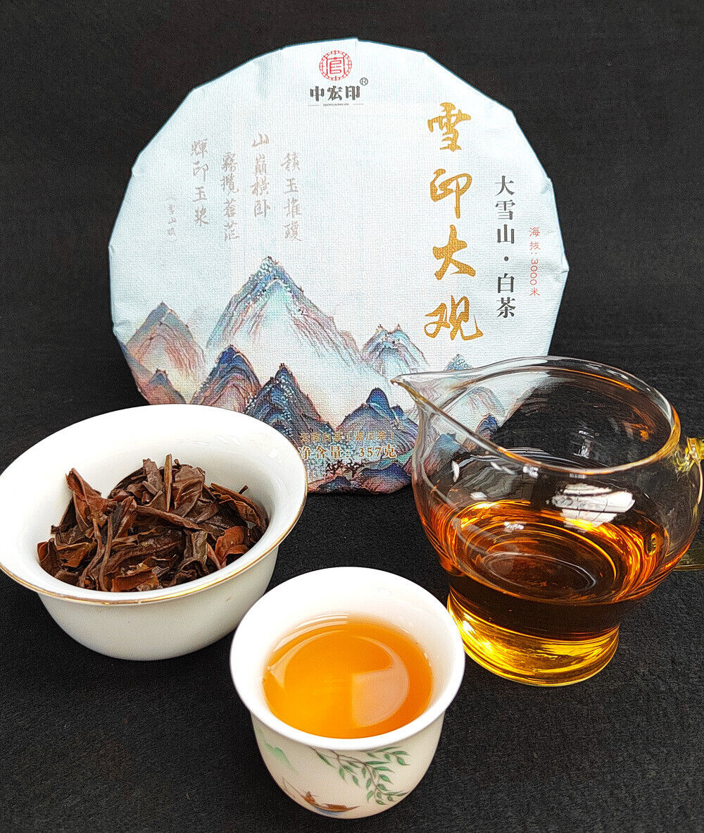HelloYoung 357g Yunnan white tea cake tea moonlight white Mengku Daxueshan tea leaves