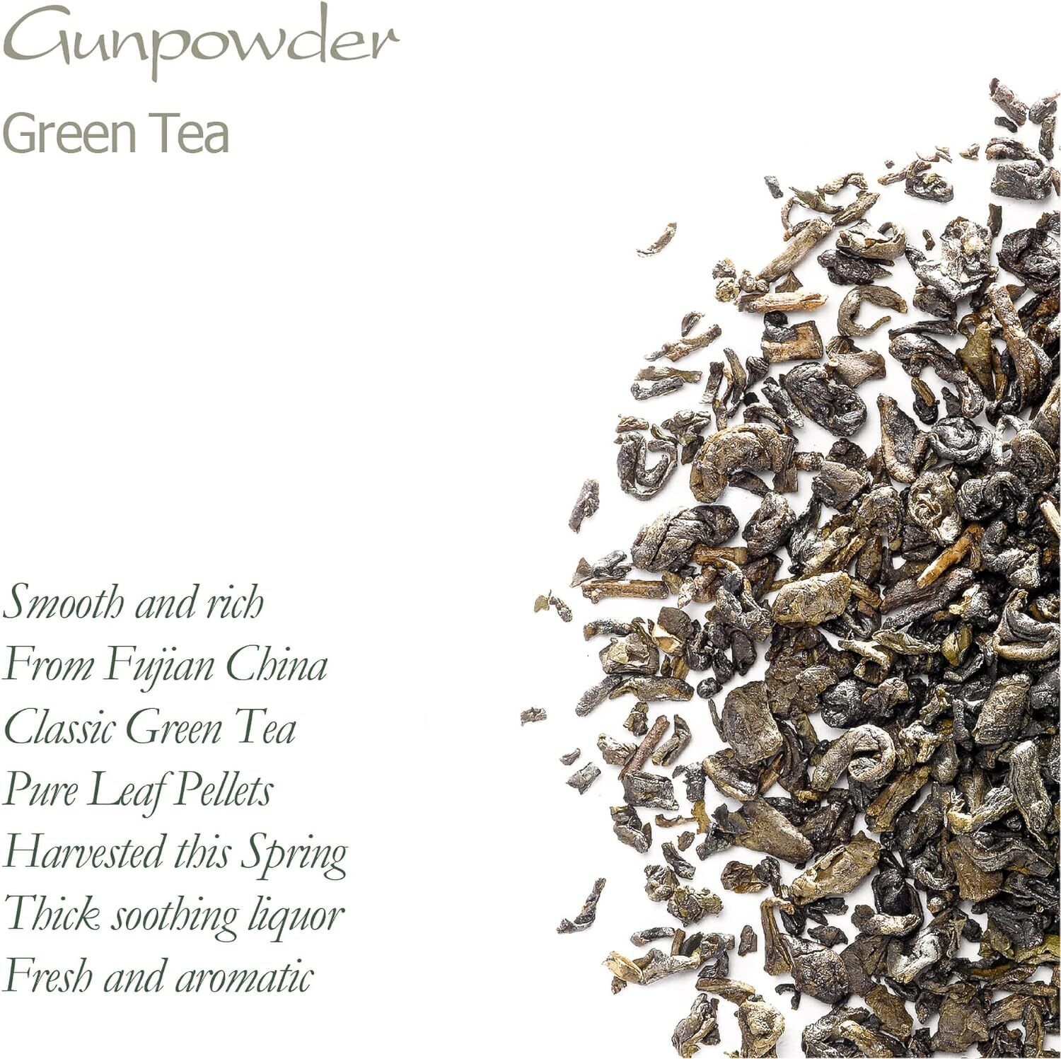Gunpowder Green Tea from China - Heaven Tea - Pellet Tea - Zhu Cha Zhucha 100g
