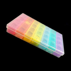 28 Grid Rainbow Medicine Box One Week Pill Box Classification Medicine Holder