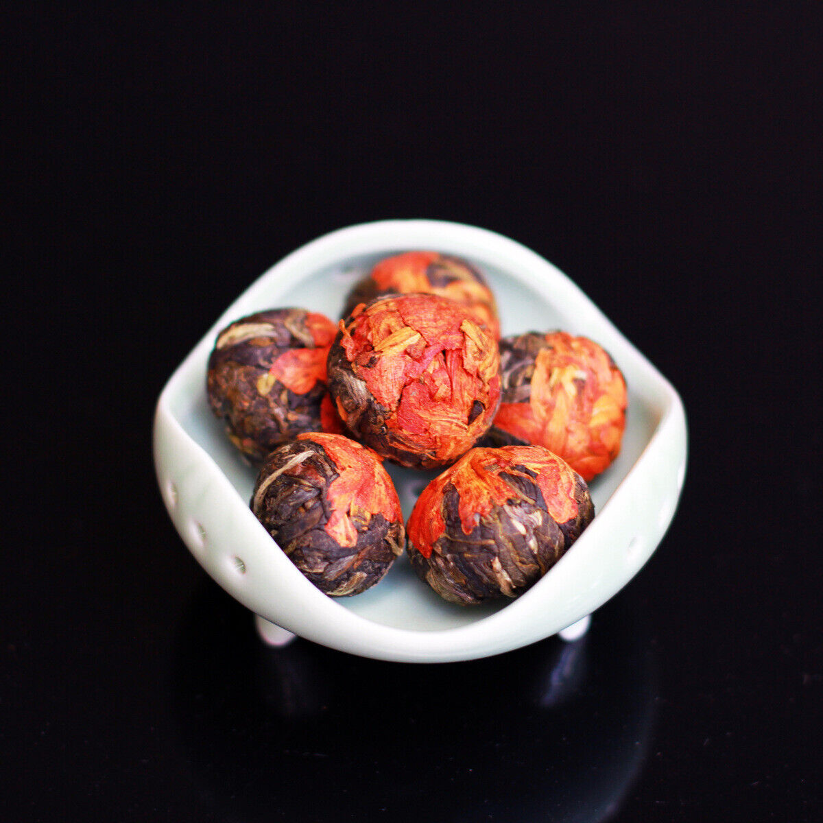 HelloYoung 108g Yunnan Pu-erh Tea Raw Tea Rose Black Tea Dragon Pearl Jasmine Dragon Pearl