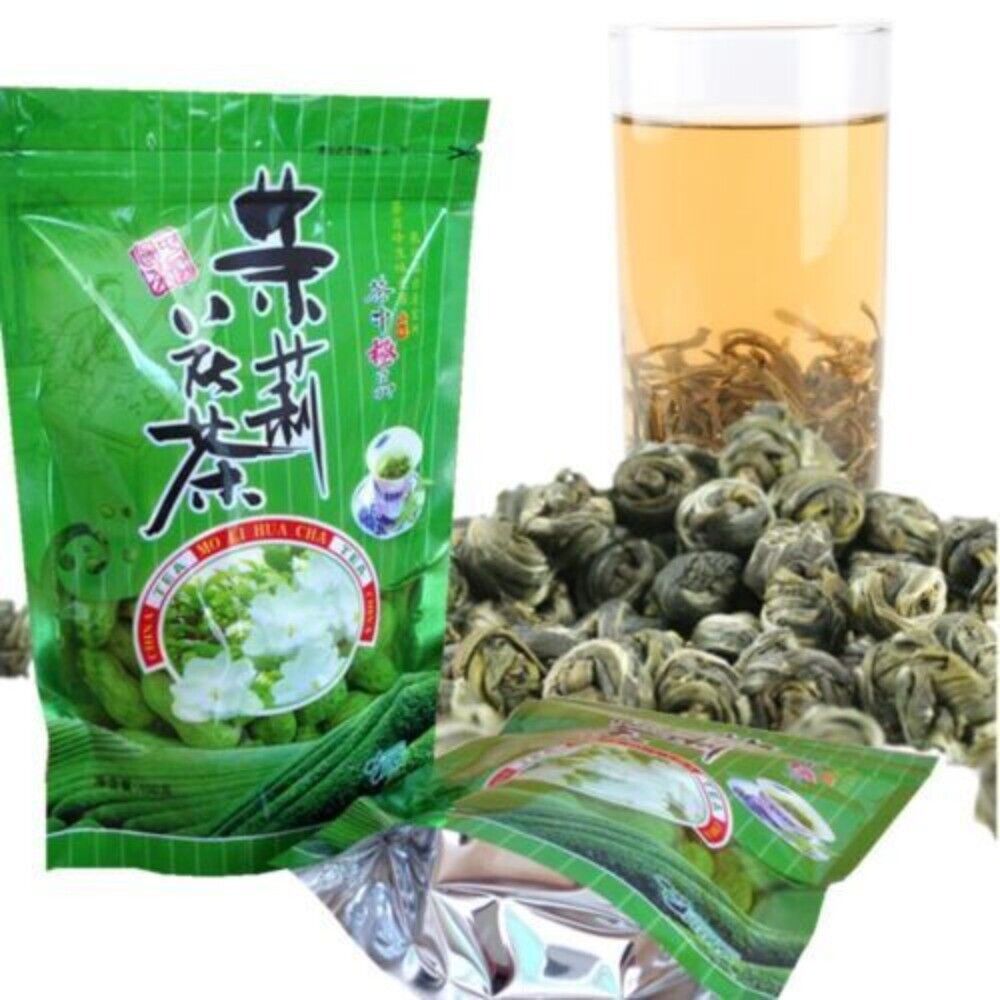 Flower Tea Jasmine Pearl Organic Green Tea Chinese Fragrant Tea Health Care 100g