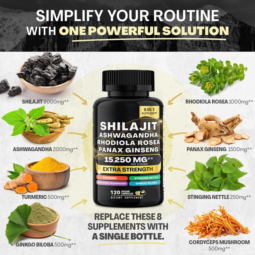 Sea Moss Bundle Black Seed Multivitamin & Shilajit Power Combo