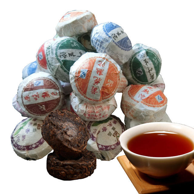 50g 10 Stücke Pu-erh Tee erstklassig Roh Gekocht Puerh Tuocha Abnehmen Puer Tee