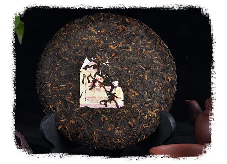 Chinese Famous Da Yi Brand Ripe Puer Tea Cake 357g 7592 Fermented Puerh Cha Bing
