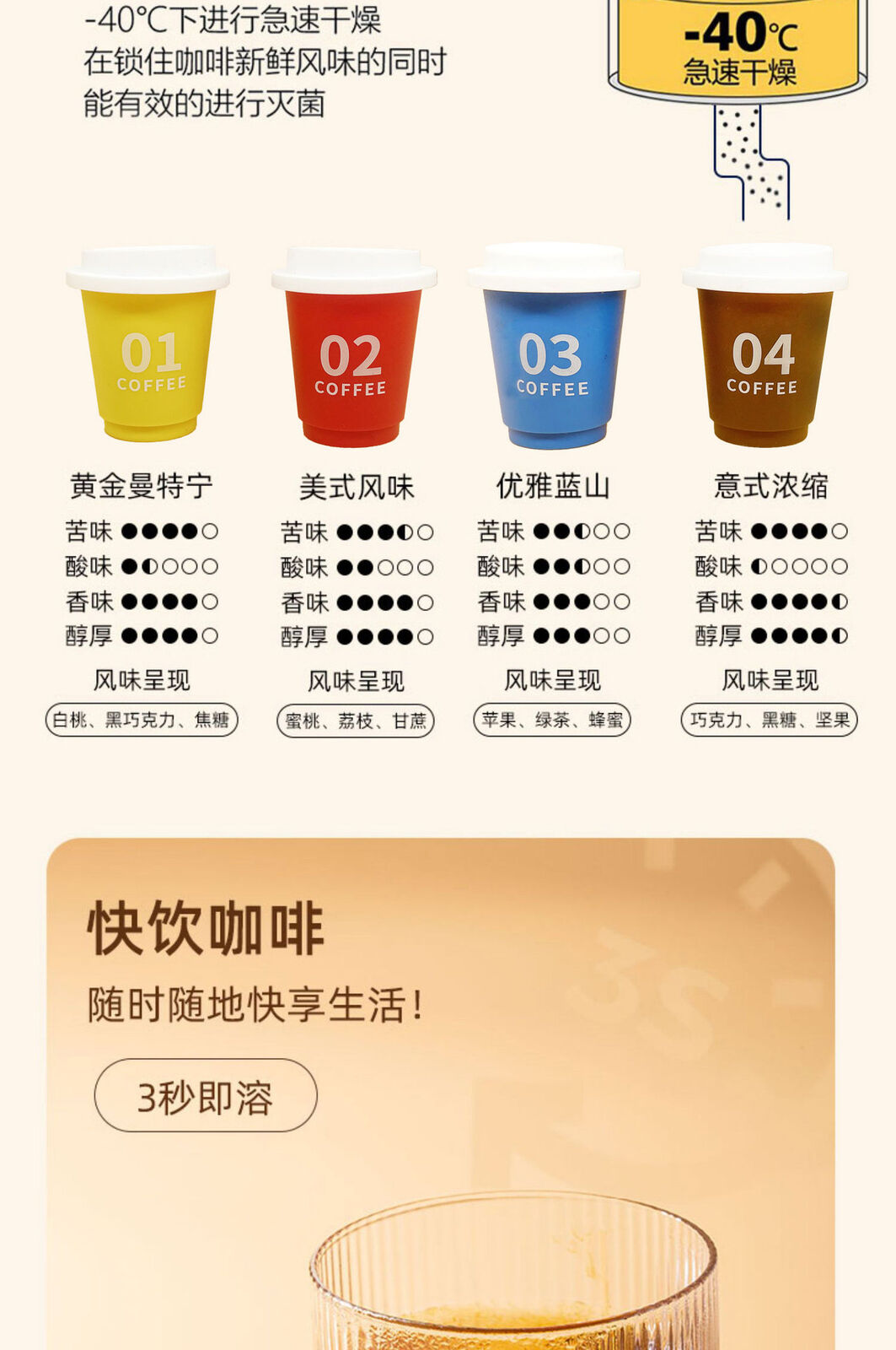 Cold Brew Capsule Coffee Espresso Small Canisters Americano Freeze Dried in Cups