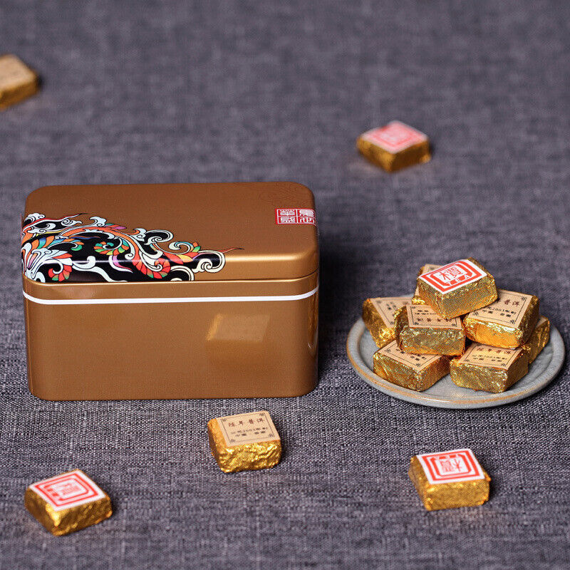 Yunnan Pu-erh Tea Aged Pu-erh Highly Aromatic Ripe Tea Leaves Small Bricks 250g