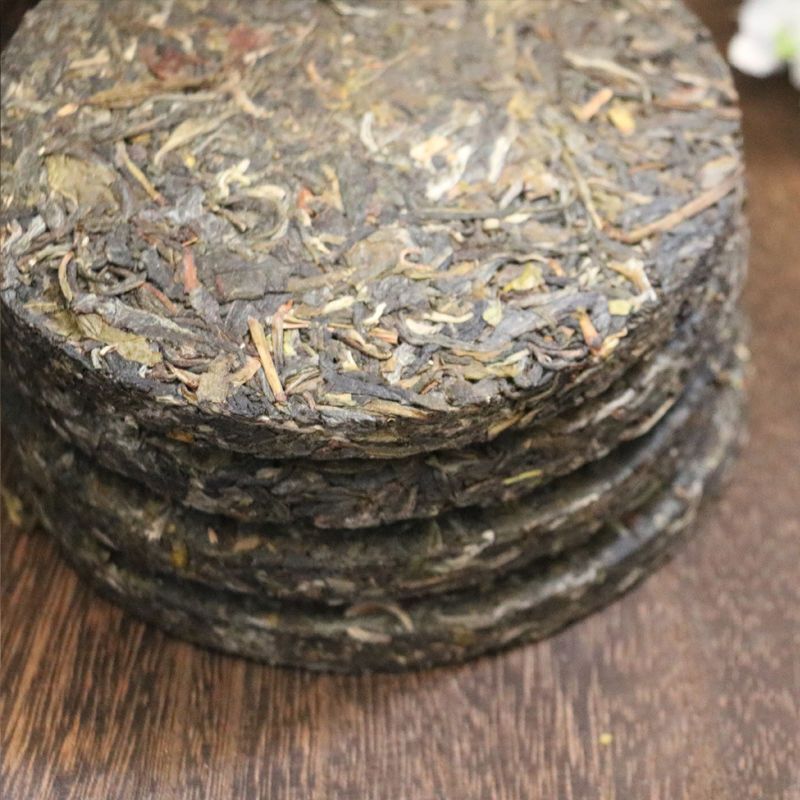 [Chance, Richesse, Longévité et Bonheur] Thé Puerh Cru Gâteau Pressé Thé 100G