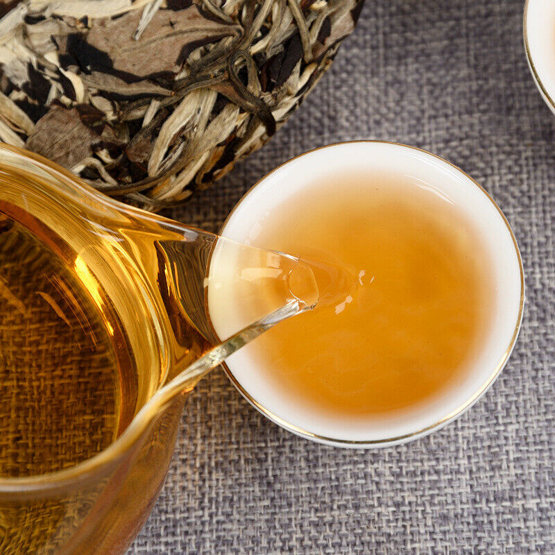 HelloYoung 357g/cake Yunnan White Tea Old Tree Moonlight White Long Jiao Mei Ren White Te