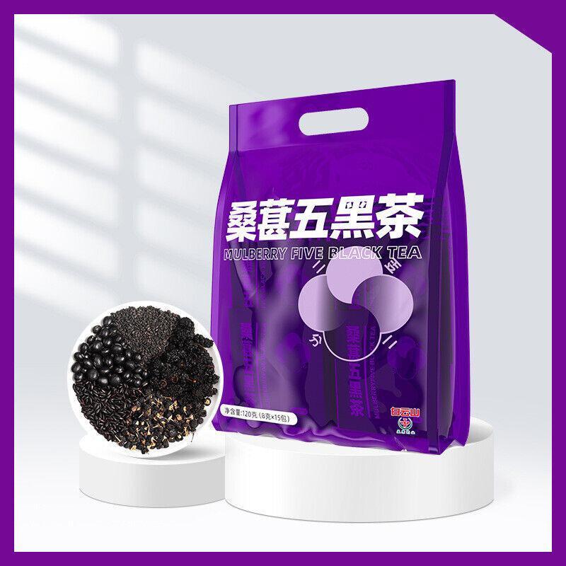 Black Sesame Black Bean Black Wolfberry Health Tea Mulberry Black Tea Yuefa Tea