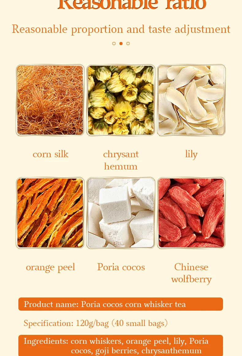 Poria Cocos Corn Whisker Tea Healthy Herb Tea Bag 120g
