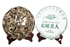 HelloYoung 357g/cake Yunnan White Tea Old Tree Moonlight White Long Jiao Mei Ren White Te