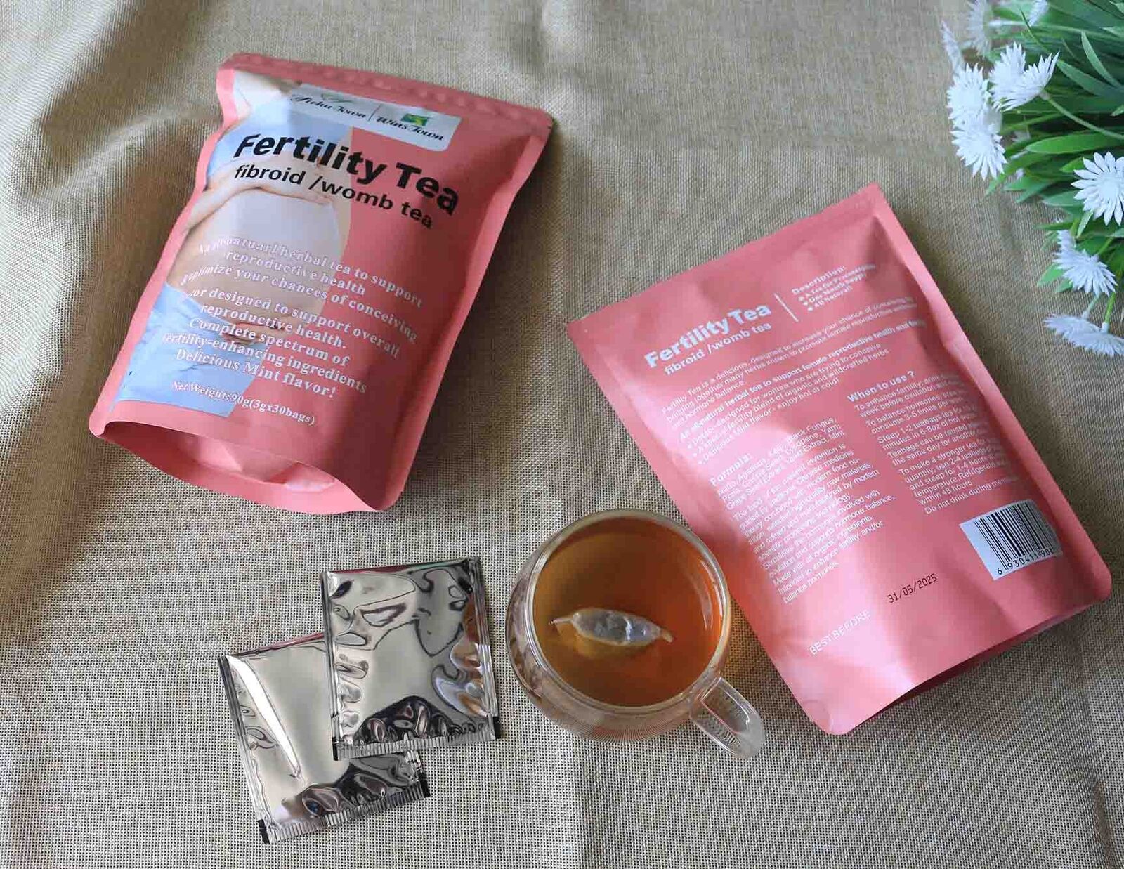 Female Fertility Fibroid Tea Herbal Teabag Factory Womb Detox Tea