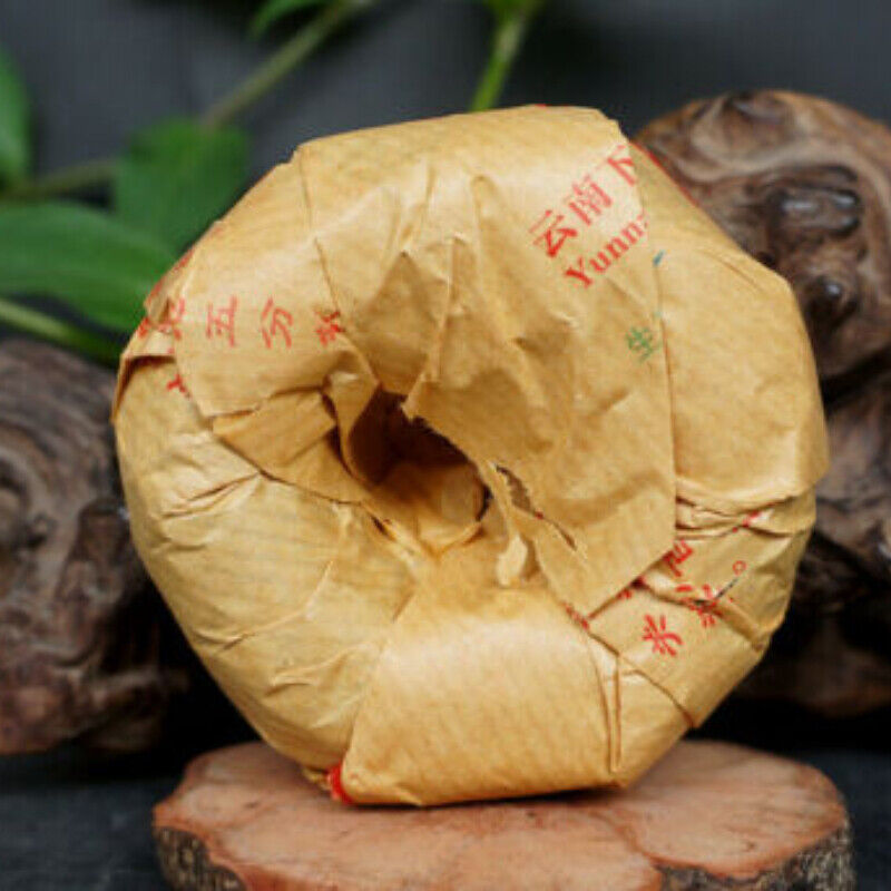 Natural Xiaguan Pu'er Tea Shangpin Jinsi Gold Ribbon Tuo Cha Aged Puer 100g