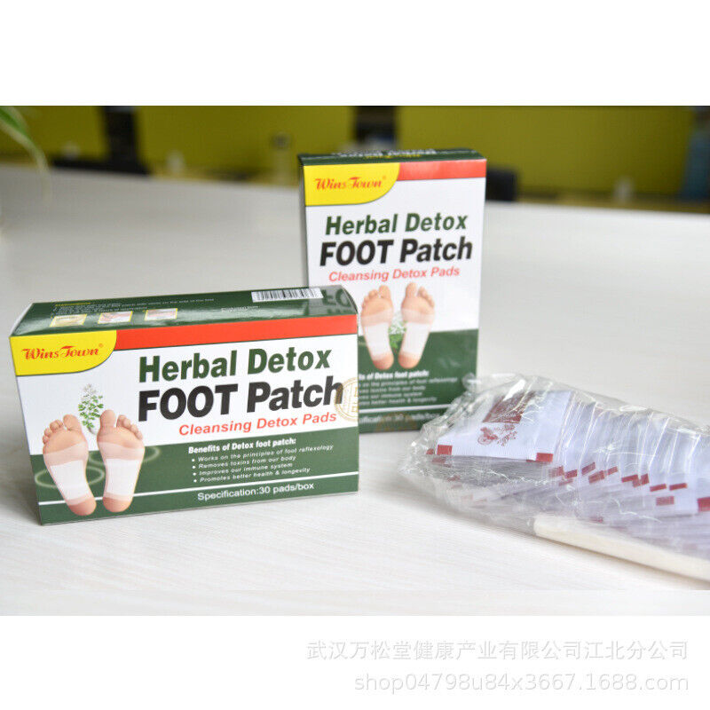 Detox Slimming Wormwood Bamboo Charcoal Foot Patch Herbal Detox Foot Patch 30pad