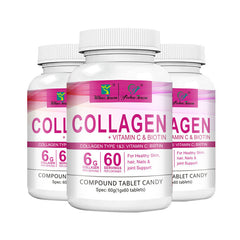 Collagen Vitamin C Biotin Tablets for Healthy Skin Hair Nail 60tablets/bottle