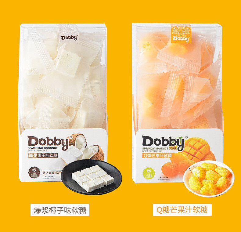 110g Q-Ball Chewy Fruit Gummies Dobby Mango Coconut Juice Soft Candy
