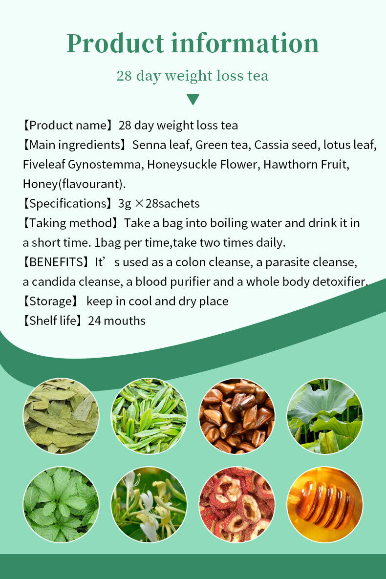 Weight Loss Tea Cleanse 28 Days Detox Slimming Tea Loss Weight Boost Metabolism