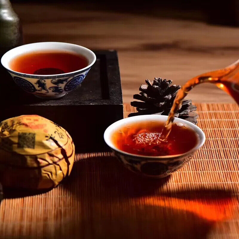 500g/5pcs Chinese Tea Shu Ripe Puerh Tea Cake Fenghuang Tuocha Slimming Tea