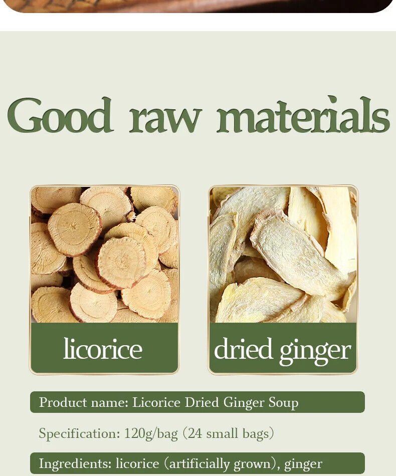 Licorice Dried Ginger Soup Healthy Herb Tea Bag 120g