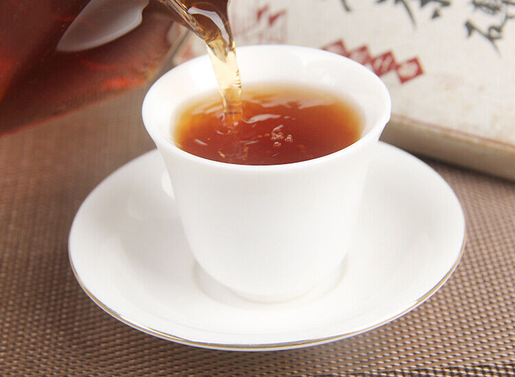 Pu'er Tea Made of Aged Raw Materials, Aged Pu'er Tea Bricks Ripe Tea Brick 200g