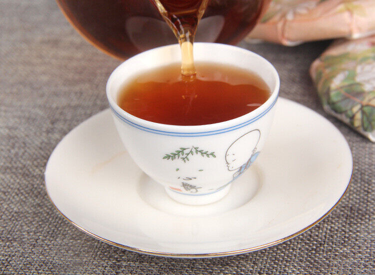 HelloYoung 100g Pu'er Ripe Tea Jasmine Ripe Tea Cake 普洱熟茶茉莉花普熟茶饼三级普洱+茉莉 陈香花香小茶饼