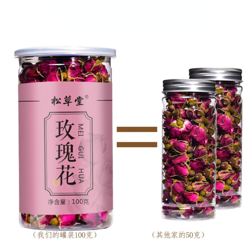 100g Canned Organic Healthy Herbal Flower Tea Rose Tea Ping Yin Mei Gui Cha Tea