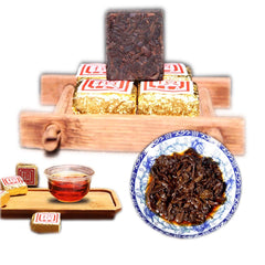 Ripe Puerh Tea Yunnan Bulk Bohai Square Puer Tea 50g-500g 1Pc/Cup Mini Brick Tea
