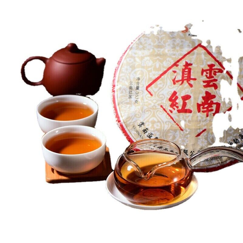 HelloYoung 357g Yunnan Sun Dried Ancient Arbor Tree Top Dianhong Dian Hong Black Tea Cake