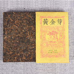 Yunnan Pu'er Tea Ripe Tea Golden Bud Ripe Brick Weight Loss Healthy Drink 250g