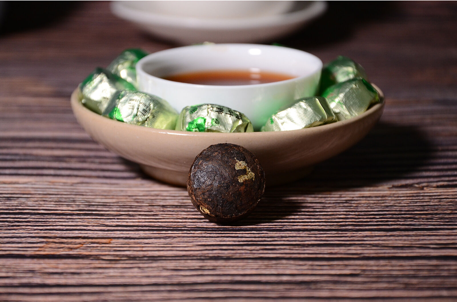 Yunnan lotus leaf mini tuo tea cake gold brick pu-erh tea ripe tea loose 500g