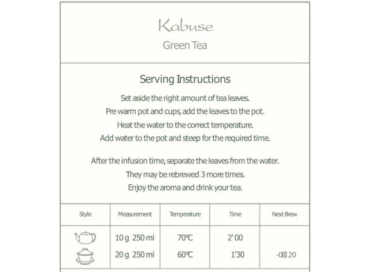 Kabuse Japanese Tea Japan - Kabusecha Between Sencha and Gyokuro Green Tea 50g