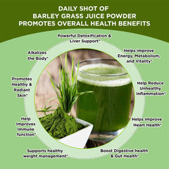 Organic Young Barley Grass BARLEYGRASS Powder Weight Loss Green Superfood Detox
