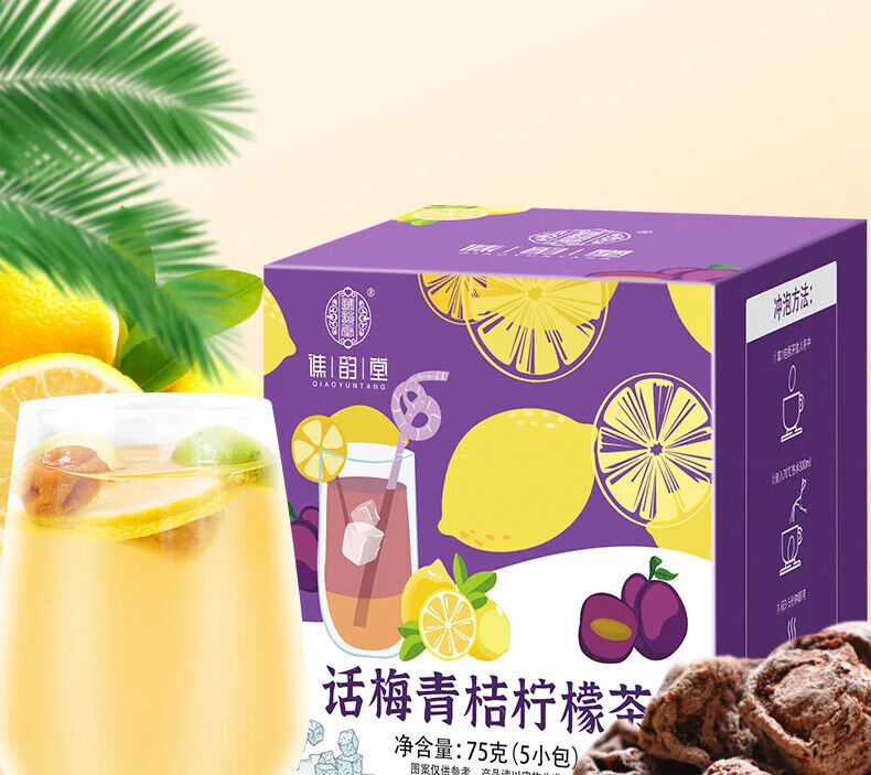 Preserved Plum Kumquat Lemon Tea Healthy Herb Tea Bag 75g/5 Bags