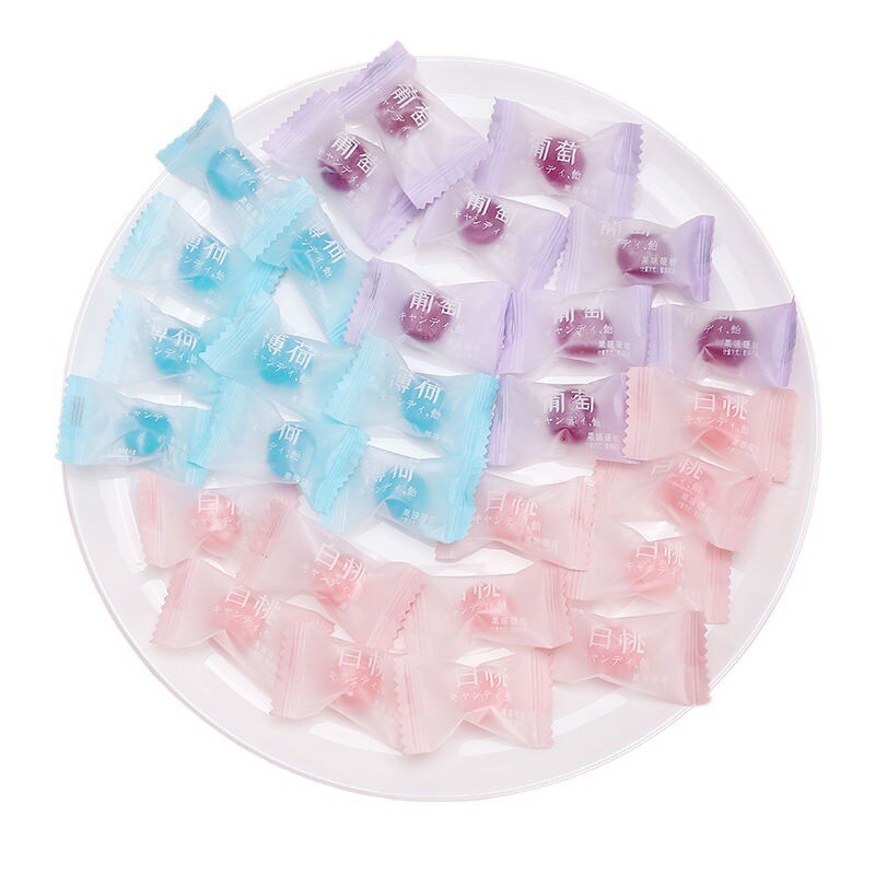 White peach candy, wedding candy, fruit candy, hard candy, snacks, and snacks