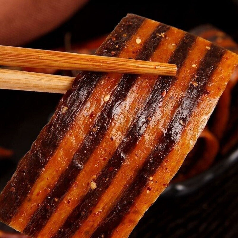 Spicy Beef Tendon Snacks 80s 90s Nostalgic Flavor Chewy Premium Bites