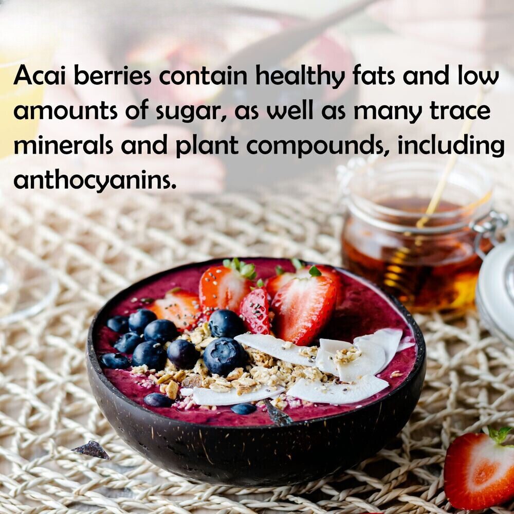 Acai Berry Powder Organic Pure Freeze Dried Wholesale 1.1 lb 17.6 ounces