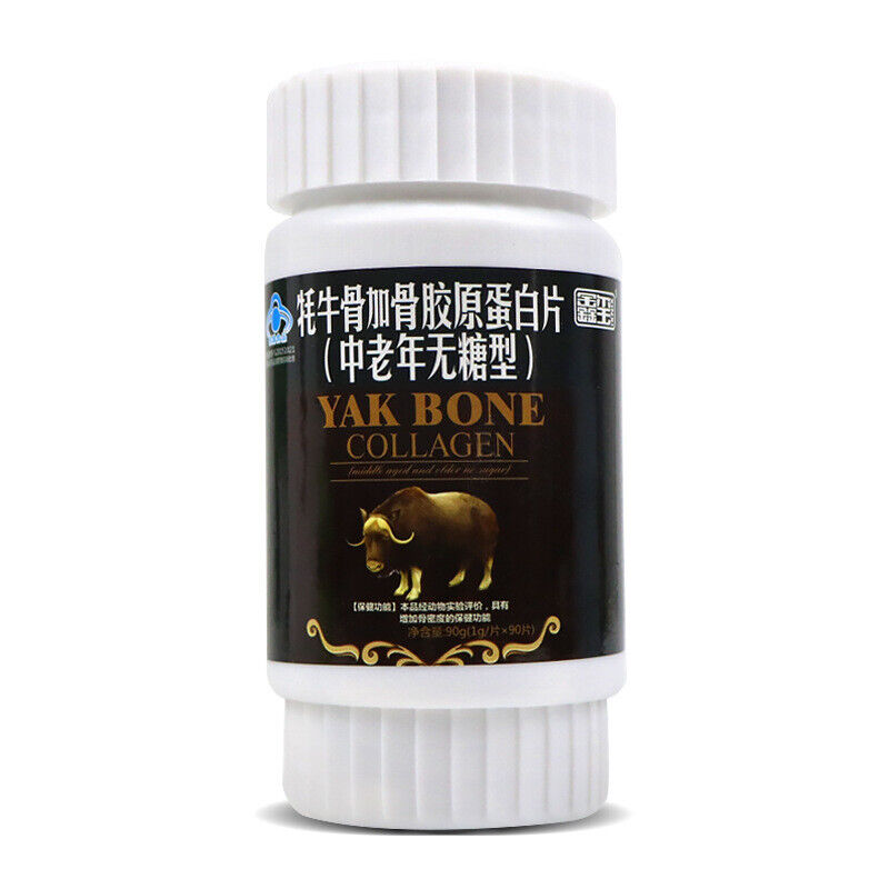 Yak Bone Plus Bone Collagen Tablets Sugar Free Chewable Calcium 90 Tablets