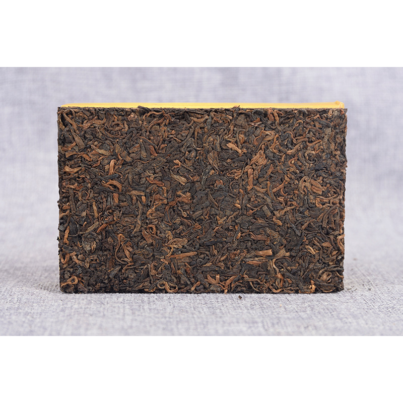 Yunnan Pu'er Tea Ripe Tea Golden Bud Ripe Brick Weight Loss Healthy Drink 250g