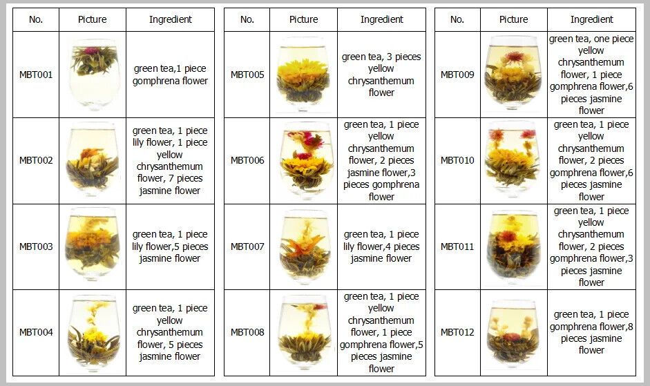 NEW Hand-made Beautiful Blooming Flower Tea Ball Dried Flowers Tea 20pcs