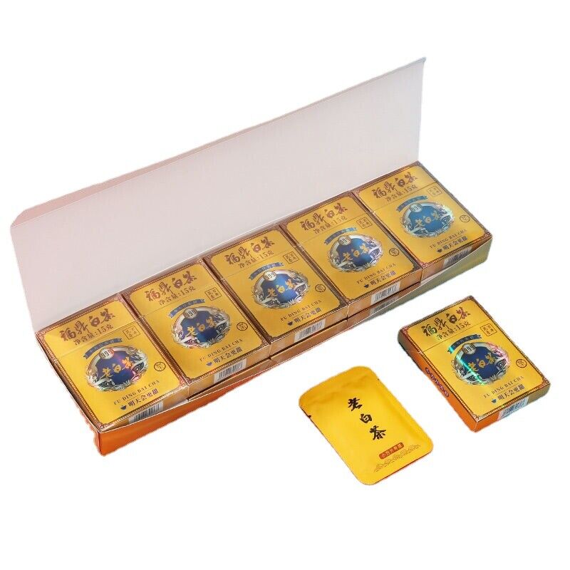 HelloYoung Fuding White Tea Shoumei Old White Tea Small Square Piece Bag Cookie Tea 150g