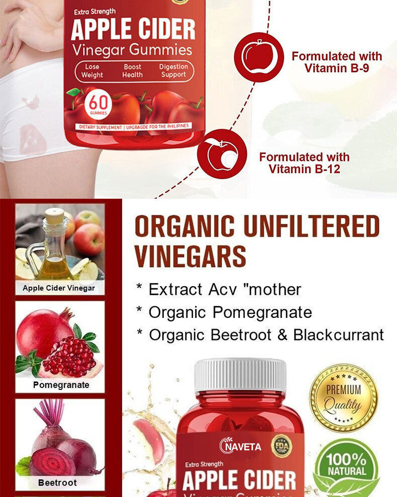 Apple Cider Vinegar Gummies Apple Cider Vinegar Gummies 60 Capsules
