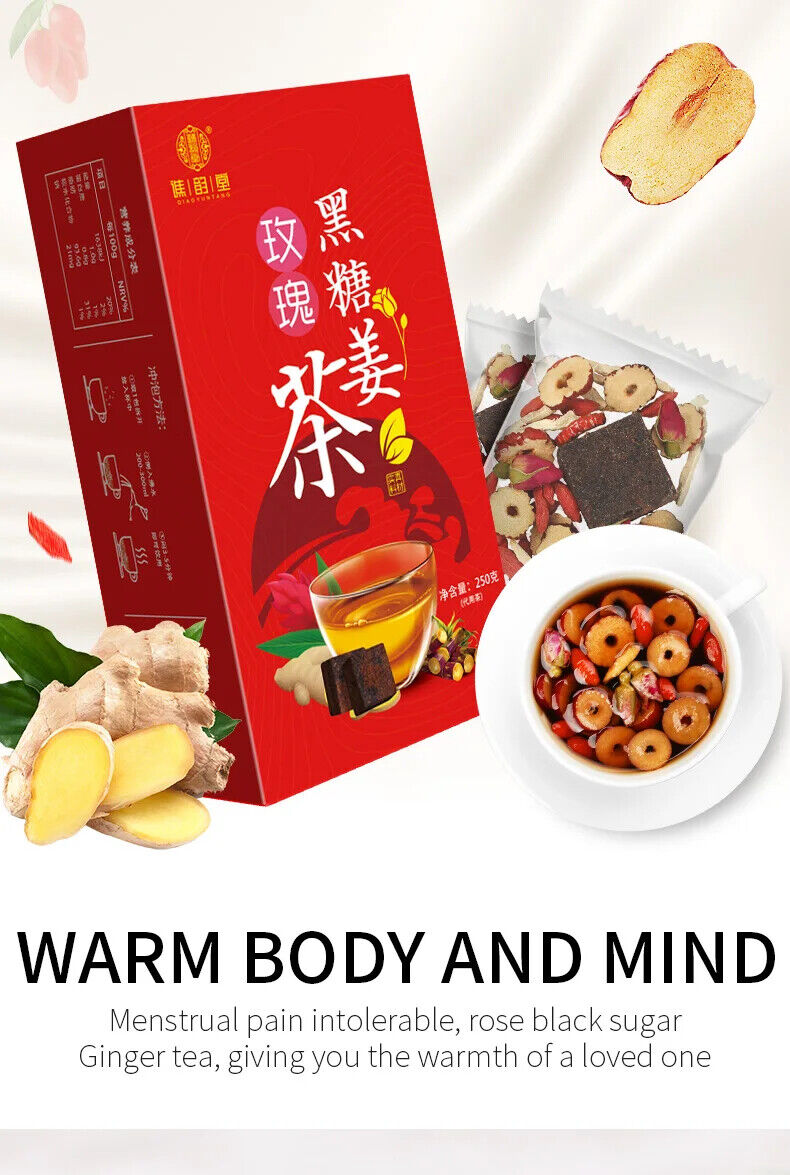Rose Black Sugar Ginger Tea Healthy Herb Tea Bag 250g/8.8oz