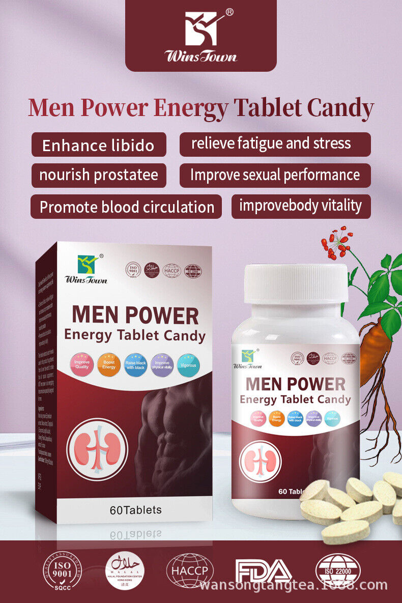 Men's Power Men's Kidney Tonifying Tablet Capsule Tea Energy Tablet Candy 60g