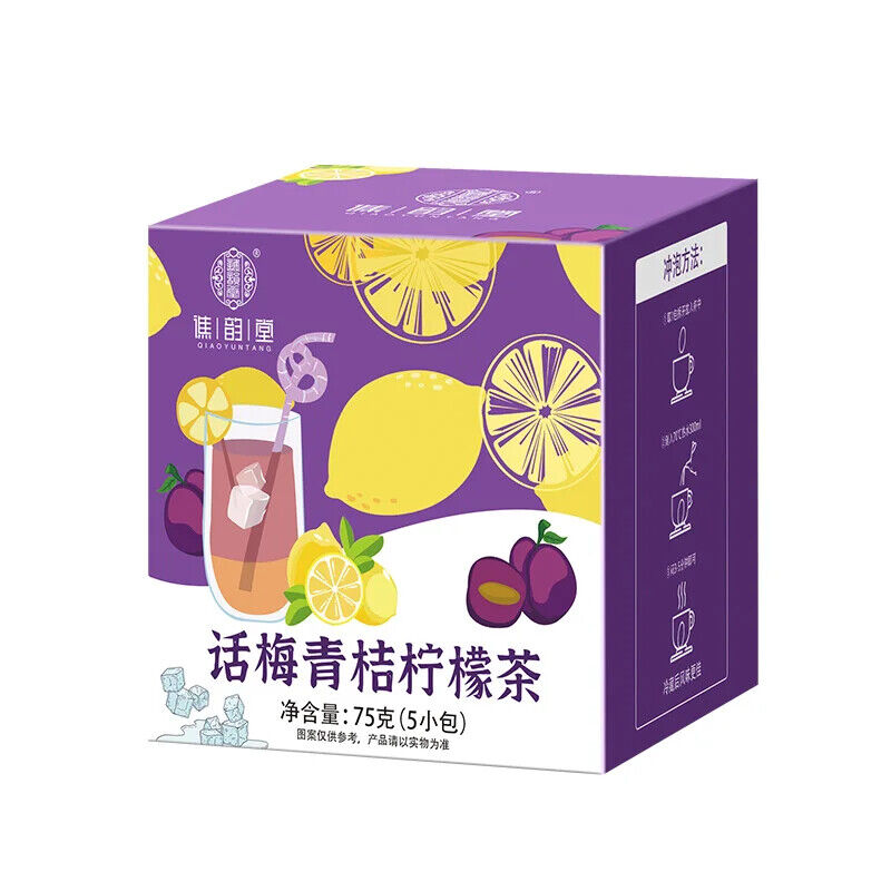 Preserved Plum Kumquat Lemon Tea Healthy Herb Tea Bag 75g/5 Bags