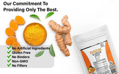 Turmeric Curcumin Curcuma Longa 100 Capsules 500mg 100% Organic