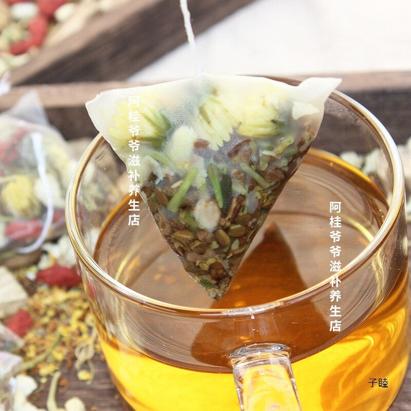 Staying up late for health, chrysanthemum, cassia seed, goji berry tea