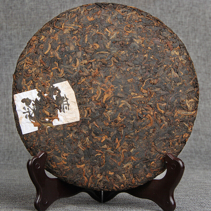 357g/12.59oz Black Tea Golden Bud Ripe Tea Premium Big Leaf Pu'er Tea Cake