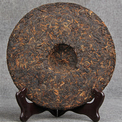 357g/12.59oz Black Tea Golden Bud Ripe Tea Premium Big Leaf Pu'er Tea Cake